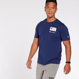 T-shirt Champion USA - Azul Marinho - T-shirt Homem tamanho XL