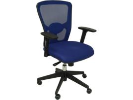 Cadeira de Escritório Operativa PYC Pozuelo Azul com rodas anti-risco (Braços Reguláveis - Malha)
