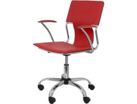 Cadeira de Escritório Operativa PYC Bogarra Vermelho (Braços Fixos - Pele Sintética)