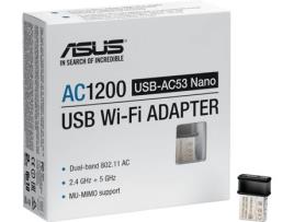 Placa de Rede ASUS Wi-Fi AC1200 Dual Band USB-AC53 NANO