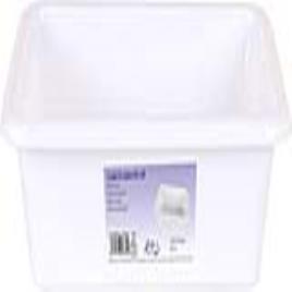 Balde Mini 0,5 L Retangular Branca (19 X 14,5 cm)