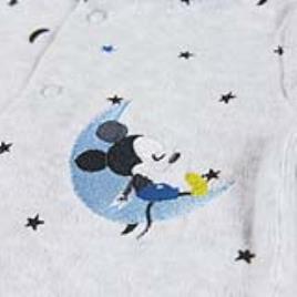 Babygrow de Manga Comprida para Bebé Mickey Mouse 74611 Cinzento Azul - 9 Meses