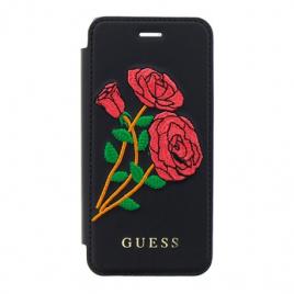 Flip Cover Guess Flower Desire iPhone 8 - Preto