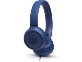 Auscultadores Com fio JBL Tune 500 (On Ear - Microfone - Azul)