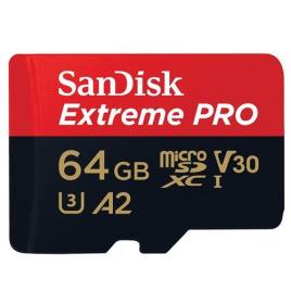 Cartão Memória MicroSDHC Sandisk Extreme Pro V30 A2 - 64GB