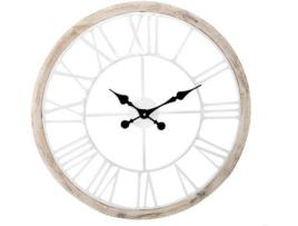 Relógio de Parede  Madeira 60x5 cm Branco