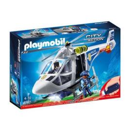 Helicóptero City Action Police Playmobil 6921 LED Branco