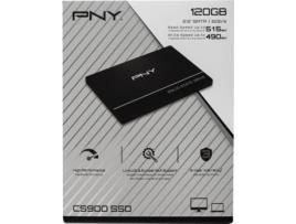 Disco SSD Interno PNY CS900 (120 GB - SATA - 515 MB/s)