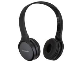 Auscultadores Bluetooth PANASONIC RP-HF410BE-A (On ear - Microfone - Preto)