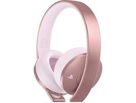 Auscultadores Gaming sem Fios SONY Rose Gold Edition (On ear - Microfone - PS4)