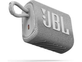Coluna Bluetooth JBL Go 3 (Autonomia: até 5 h - Branco)