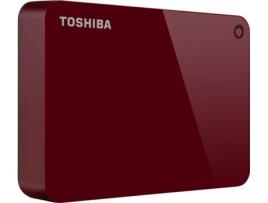 Disco Externo HDD TOSHIBA Canvio Advance (2 TB - USB - Vermelho)