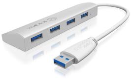 Hub USB A - 4x USB A (Prateado) - 