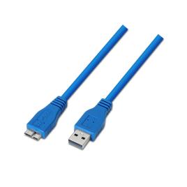 Cabo USB 3.2 Macho - Micro USB Macho 3.1 Azul (2 mts) - AISENS