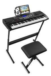 Kit Piano Eletrónico KB1SET 61 Teclas + Acessórios - MAX