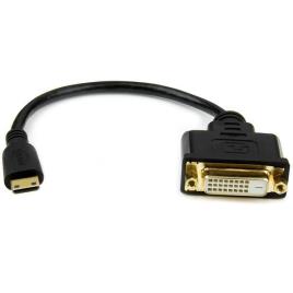 Adaptador de Vídeo Mini HDMI - DVI-D HDCDVIMF8IN Preto (20cm) - STARTECH