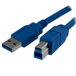 Cabo USB A Macho - USB B Macho (1 m) Azul - STARTECH