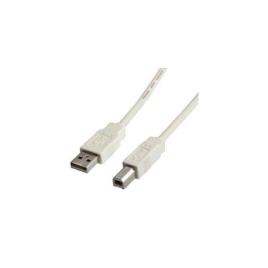 CABLE USB 2.0 A/B M/M 0 8M BLANCO
