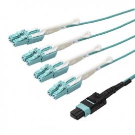 .com MPO8LCPL1M cabo de fibra ótica 1 m MPO/MTP 8x LC OM3 Cor aqua
