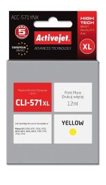 Tinteiro Compatível CLI-571Y XL Canon (Amarelo) - ACTIVEJET