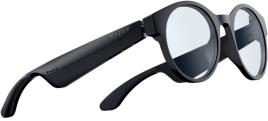 Óculos Anzu Smart Glasses, Round Design Tamh. S/M Luz Azul (Preto) - RAZER