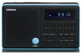 Rádio Portátil MPR 034 c/  FM, USB, CD Card (Azul) - LENCO