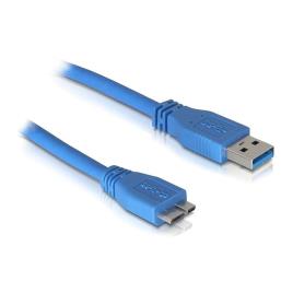 Cabo USB A Micro Macho - USB B Macho Azul (2 mts) - Nanocable