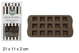 CM - bandeja 15 moldes/ silicone (cubo)