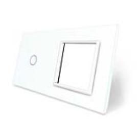 Frontal 2x vidro branco 1 oco + 1 botão