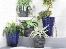 Vaso decorativo para plantas ? 42 cm azul marinho FERIZA