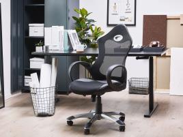 Cadeira de escritório giratória e ajustável preta iCHAIR