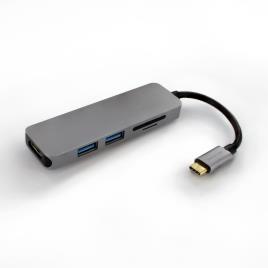 Adaptador METRONIC USB-C MACHO 5 EM 1