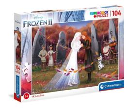 Clementoni - Puzzle 104 Peças Disney Frozen 2 - Supercolor Puzzle