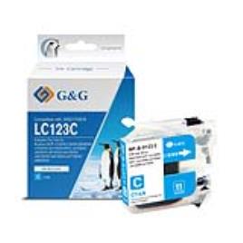 Compatible G&G Brother LC123XL/LC121XL tinta cian - Reemplaza LC123C/LC121C