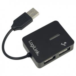 HUB USB 2.0 DE 4 PORTAS, PRETO - LOGILINK UA0139
