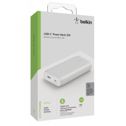Powerbank Belkin 20K USB-C IN/OUT 30W PD White