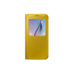 S View Cover Pu Ef-Cg920Pyegww Galaxy S6 Yellow