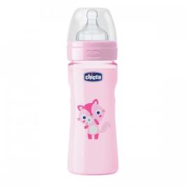 Chicco Biberão Benessere Well Being Silicone Rosa 250ml