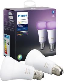 Pack2 lâmpadas inteligentes WIFI HUE COLOR E27