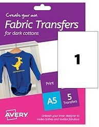 Avery - A5 T-Shirt Transfer HTT02 (dark cottons)