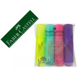 Marcador Fluorescente Faber Textliner 1546 Pastel Pack 4 Cores Sortidas