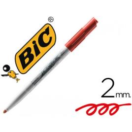 BIC Marcador Quadro Branco Velleda®, Ponta Larga de 1,5 mm, Tinta Vermelha, Embalagem de 12 Unidades