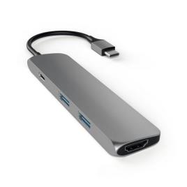 Adaptador Satechi Slim USB-C - Cinzento