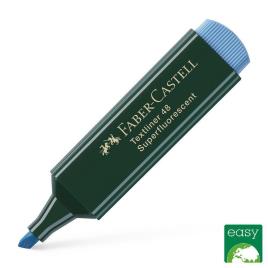 FABER-CASTELL TEXTLINER, Marcador, Ponta Biselada 1 mm - 5 mm, Tecnologia de tinta líquida, Azul Florescente