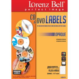 LORENZ BELL Etiquetas ILC para CD 117mm 25 Folhas