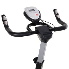 HOMCOM Bicicleta de exercício de giro profissional Bicicleta de fitness com tela LCD 47x120x104.5-117cm