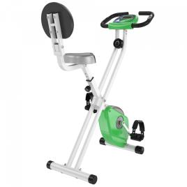HOMCOM Bicicleta estática para exercícios profissionais Altura ajustável 43x97x109 cm Verde