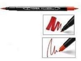 Marcador LYRA Aqua brush vermelho dupla ponta fina e pincel (brush pen)