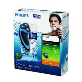 Máquina de Barbear Philips AT750/26 AquaTouch Wet & Dry Preto Azul
