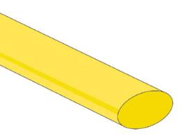 Shrinkable Tube 12.7mm - Yellow - 25 Pcs